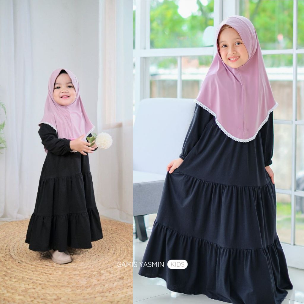 Gamis Anak Yasmin Crinkle Airflow