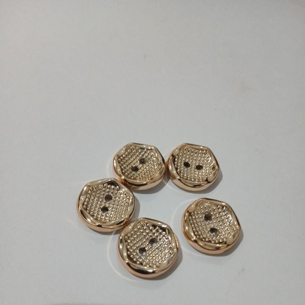 12 pcs kancing jamur gp  warna emas