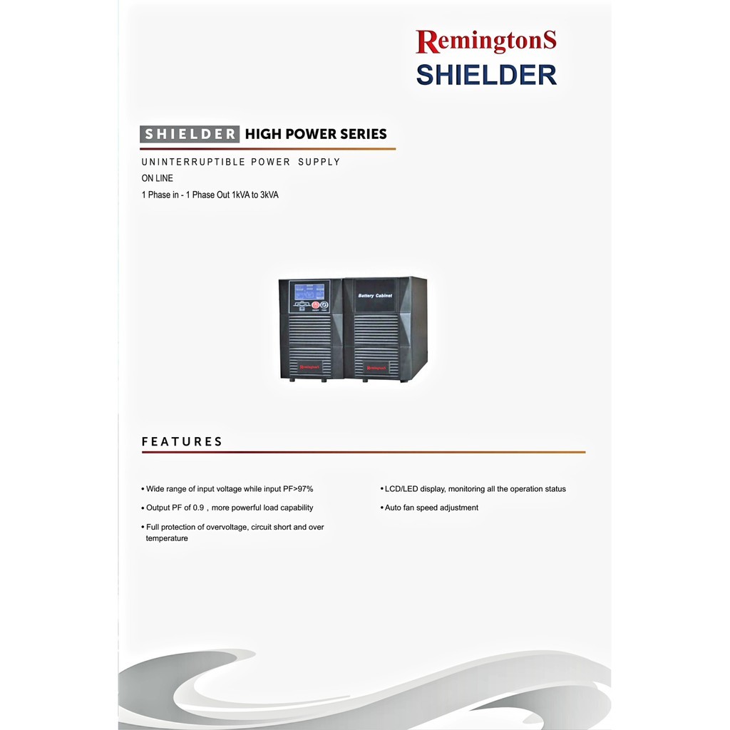 RemingtonS Ups Online Double Conversion UN SHS 01S 1 Kva 900 Watt