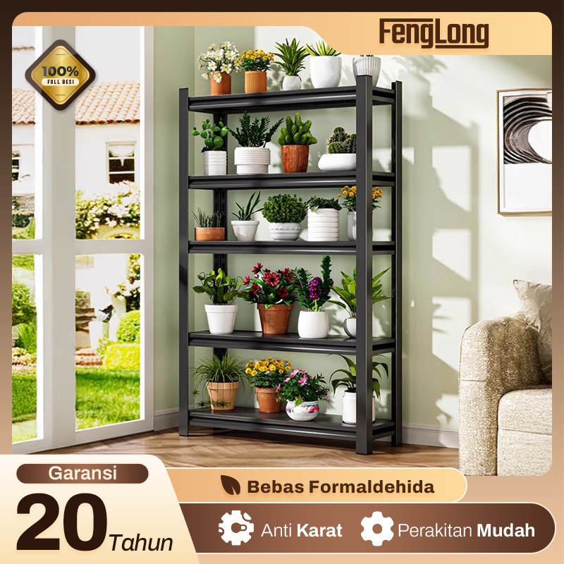 Rak Bunga 5 Susun - Rak Tanaman - Rak Bunga Susun Besi Rak Bunga Besi Rak Pot Bunga Besi  Full Besi