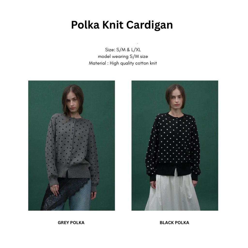 POLKA KNIT CARDIGAN | LEA CARDIGAN BY NUETA