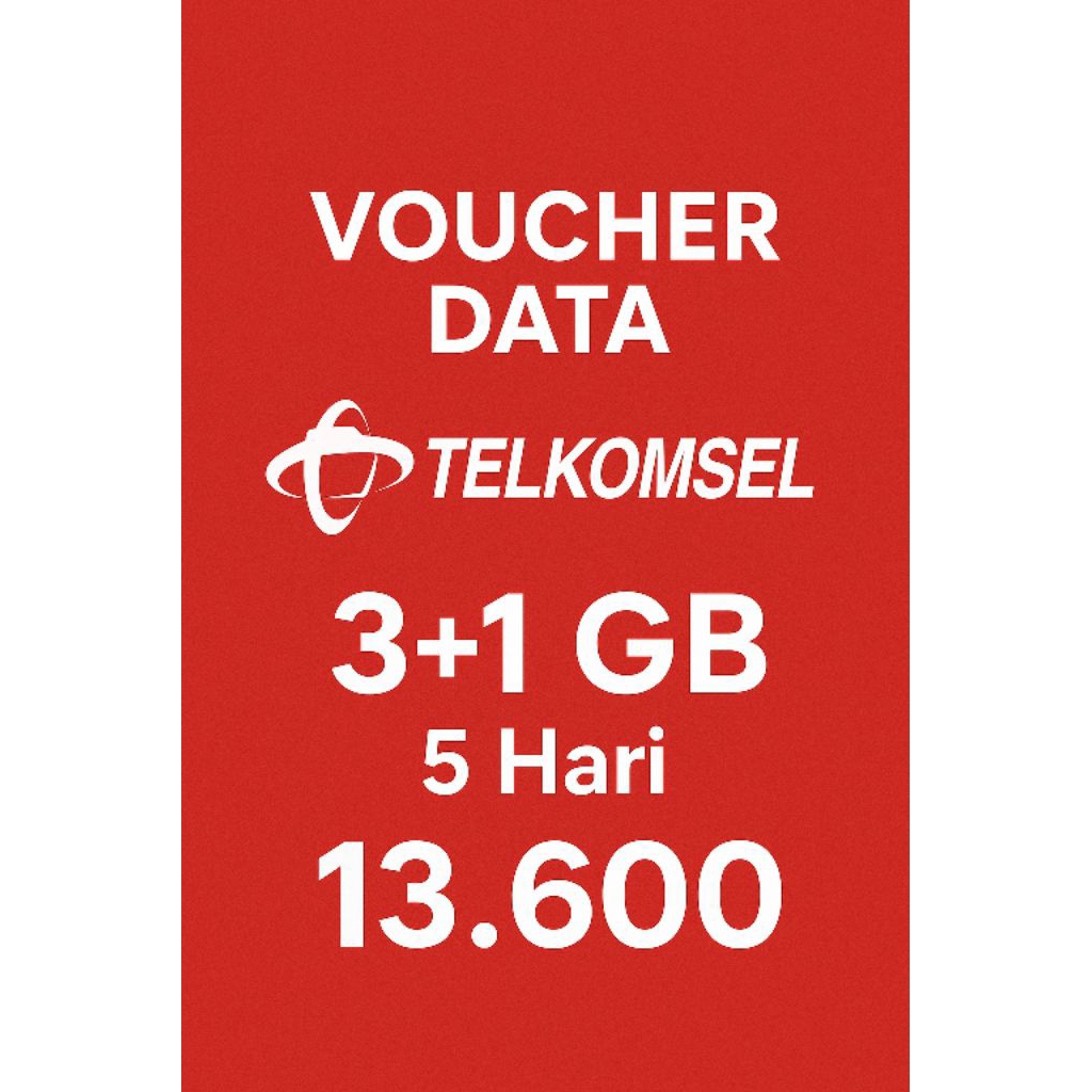 voucher 3+1 GB 5 hari Telkomsel