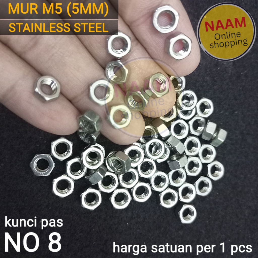 MUR M5 STAINLESS STEEL - MUR HEXAGONAL 5MM STENLIS