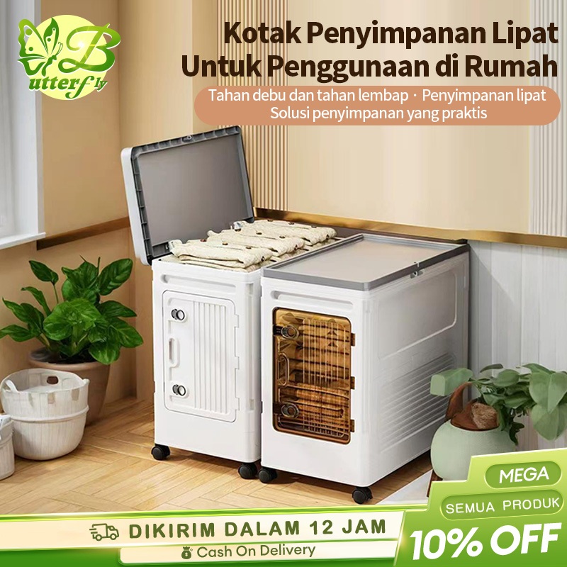 Lemari Lipat Susun Lemari / Pakaian Plastik Rak / Lemari Penyimpanan Mainan Plastik Melipat / Sepatu