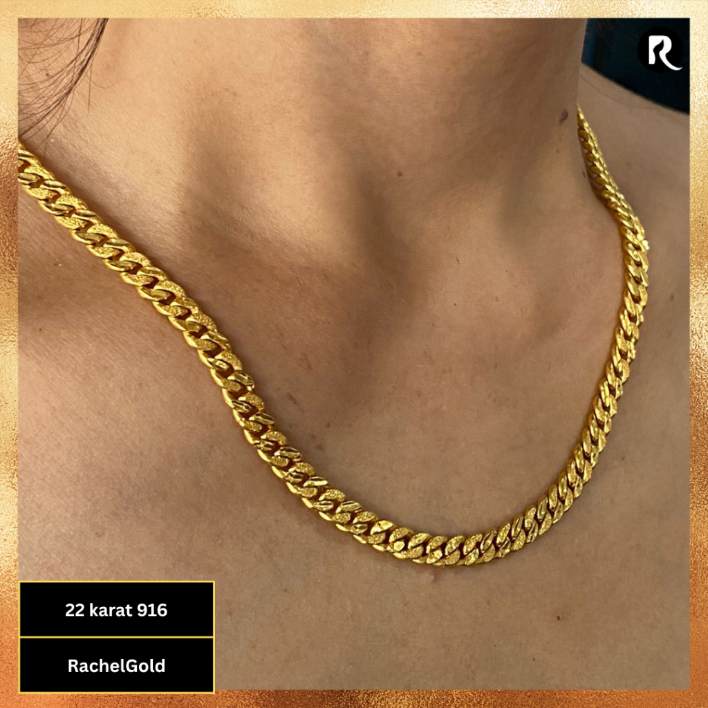 Kalung Rante Emas 91.6 | 24 karat asli Model Rantai Sunsun Sirih Mesin