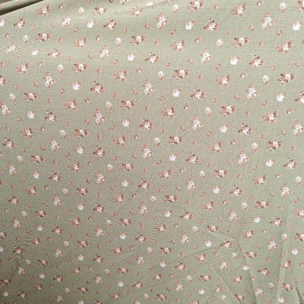 KAIN RAYON PREMIUM MOTIF BUNGA KECIL SISA GARMENT - KAIN KATUN RAYON MOTIF KEMBANG KECIL HARGA/0,5M