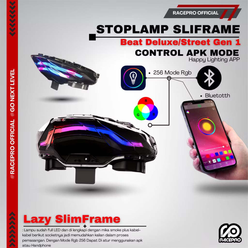 Stoplamp slim frame race pro for BEAT DELUXE 2020/2024 mode 250