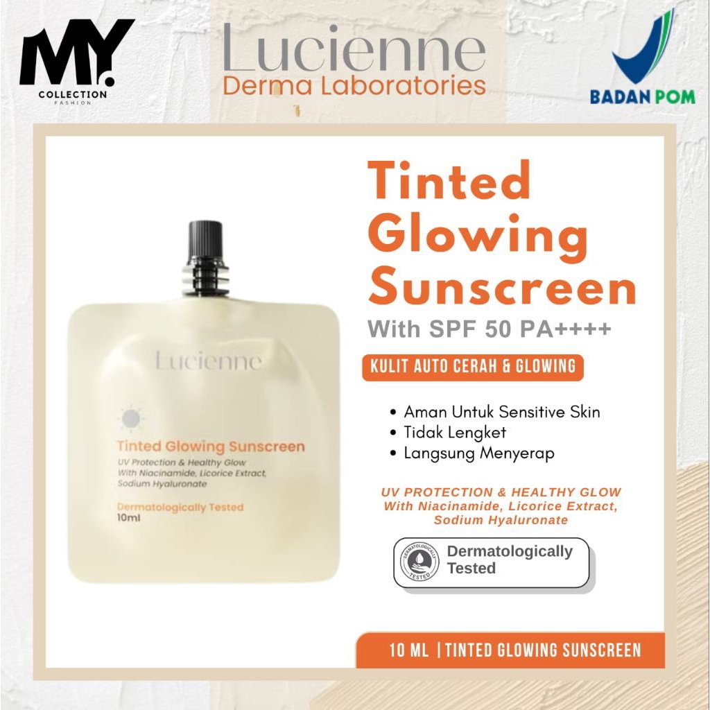 [READY SIAP KIRIM] LUCIENNE TINTED GLOWING SUNSCREEN 10 ML| TINTED SUNSCREEN LUCIENNE