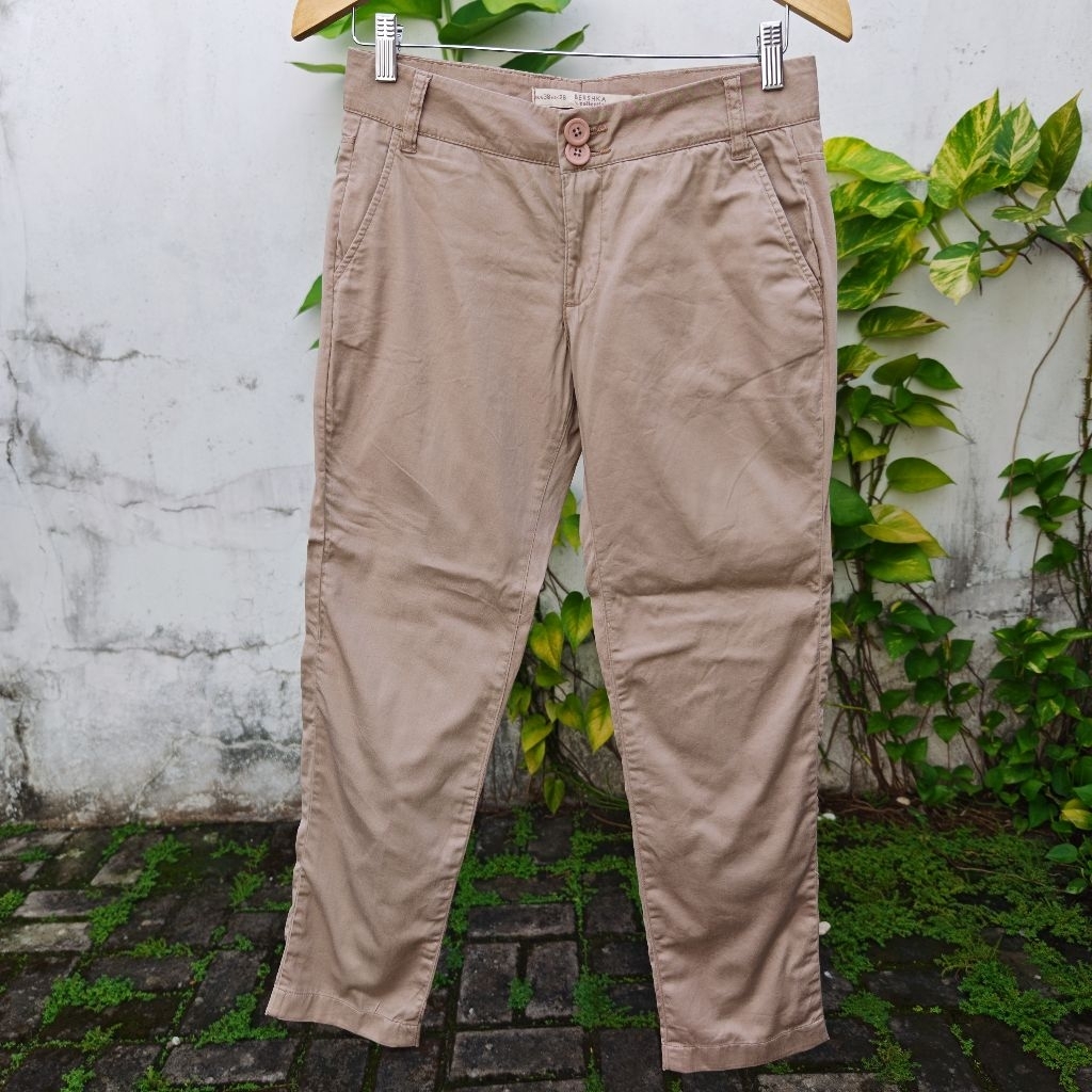 LP 76 BERSHKA celana branded panjang bahan chinos