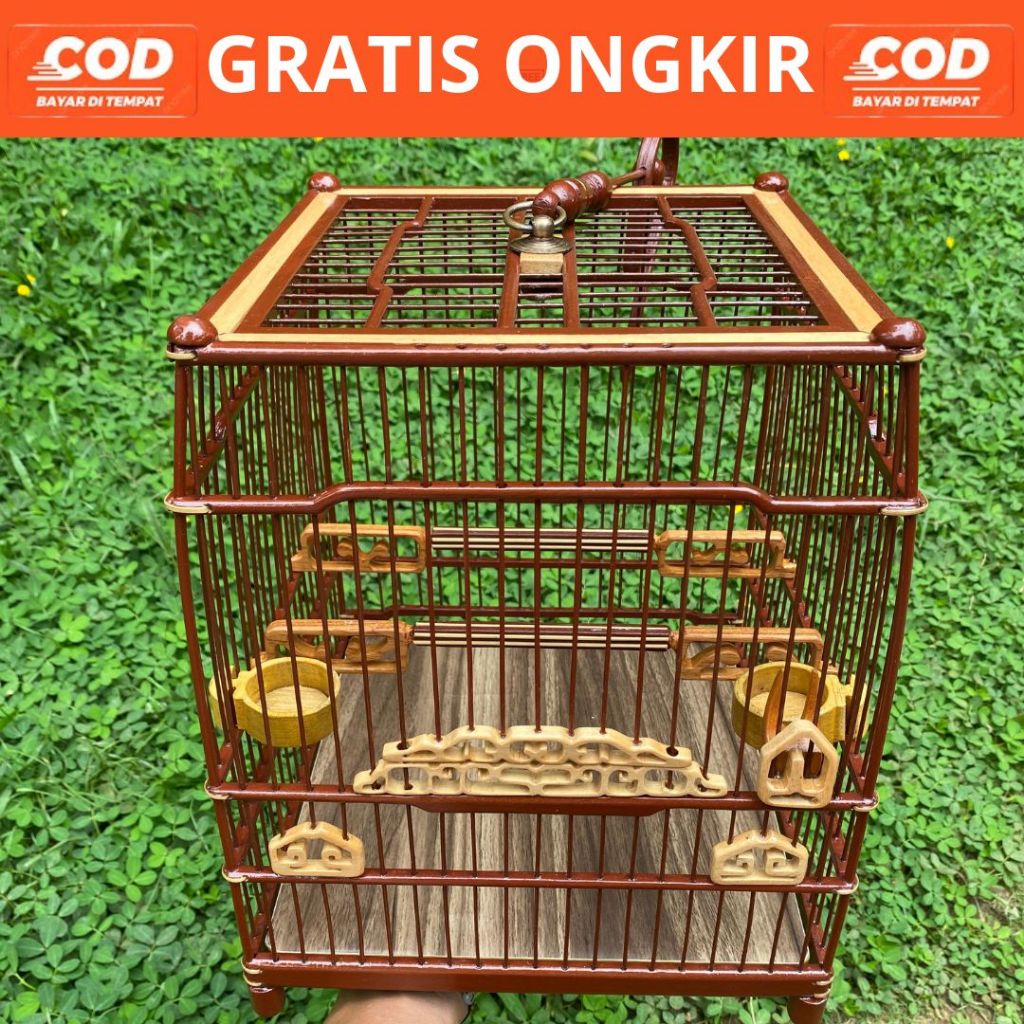 Sangkar Cungkok Klasik Diameter 25 Mewah Untuk Burung Kenari Ciblek Cipoh Dll Desain Elegan Kualitas