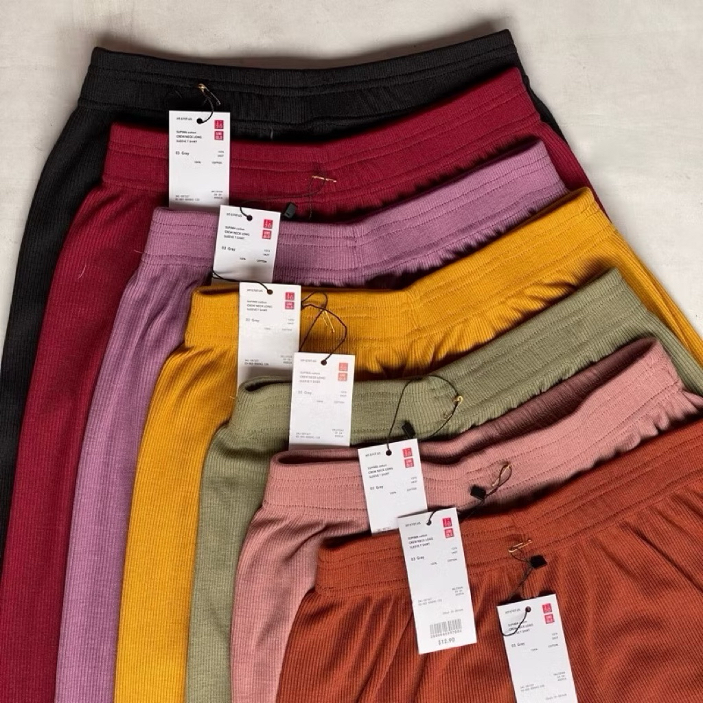 Celana Kulot Uniqlo Highwaist Rib Knit Tebal Premium