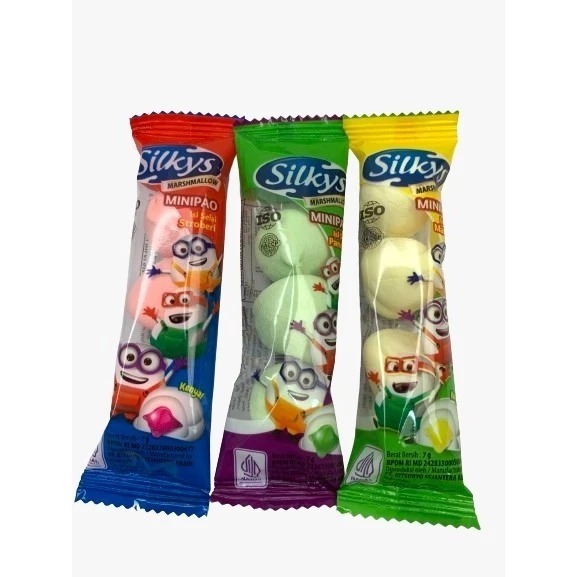 Silkys Marshmallow Duck Bebek / Semangka / Mobil Permen MARSHMELLOW MINIPAO Marshmallow Silks Cone