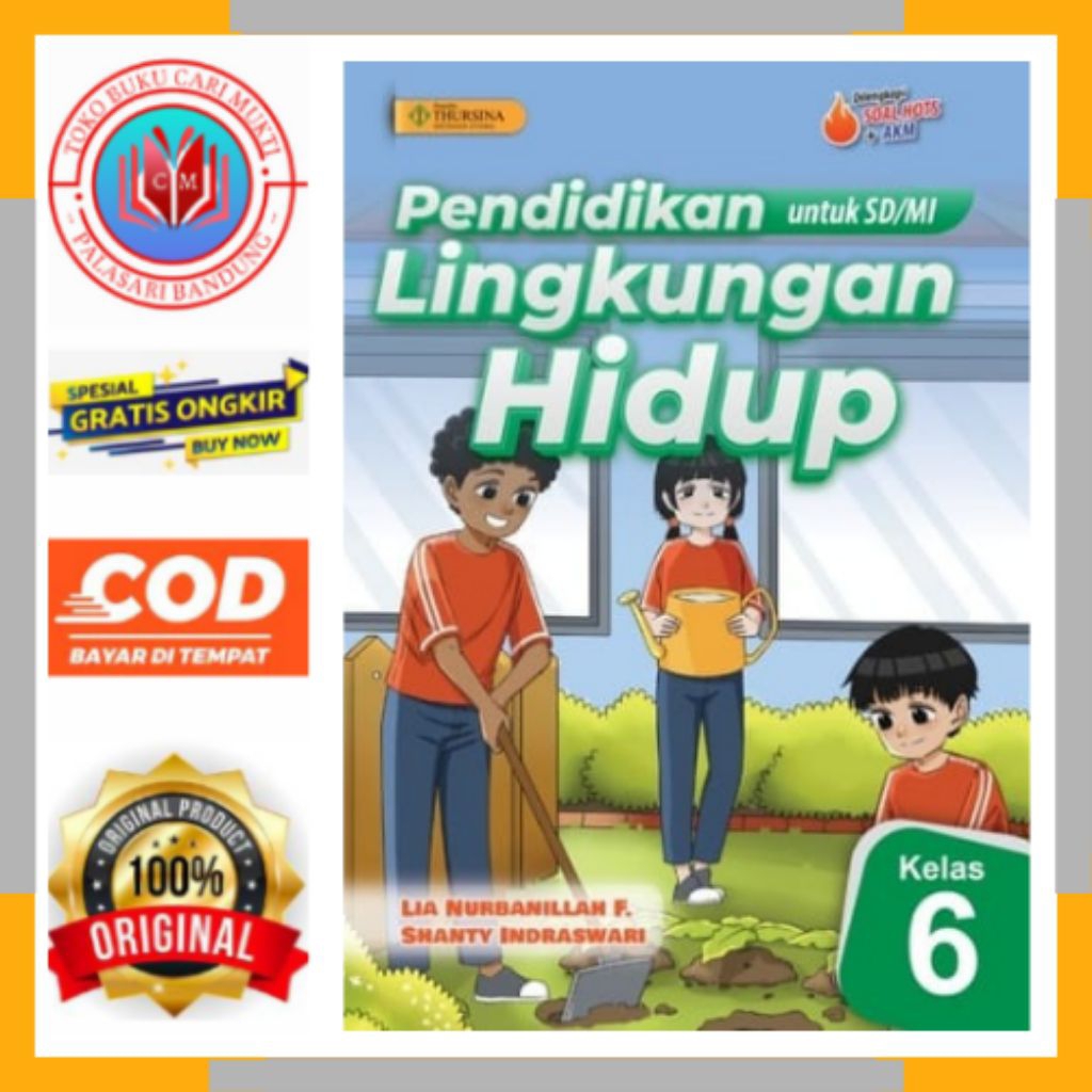 BUKU PLH PENDIDIKAN LINGKUNGAN HIDUP UNTUK SD/MI KELAS 6 EDISI REVISI PENERBIT THURSINA