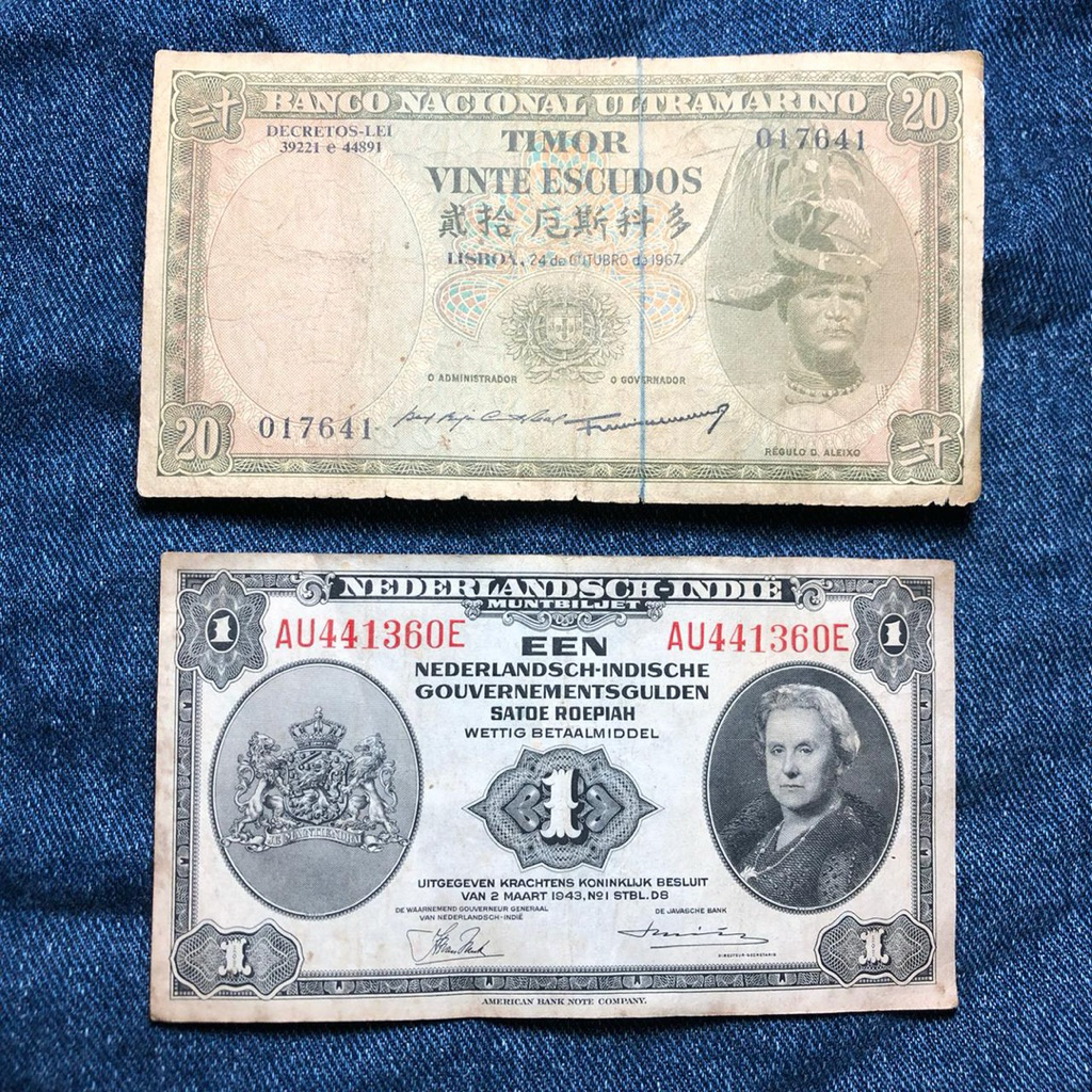 Uang Kuno Nica dan Timor 2 Lembar