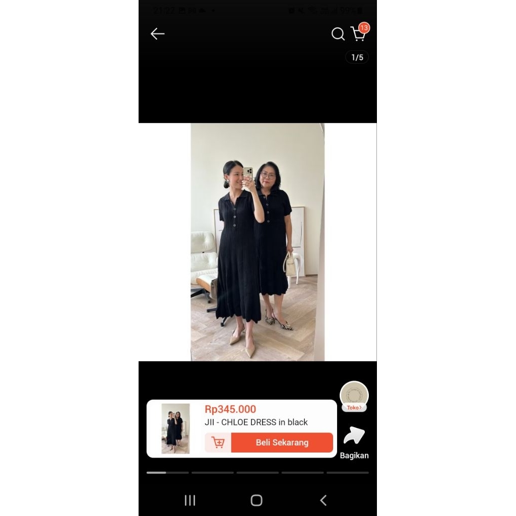 preloved jiigloria jii gloria chloe dress size 2 dress knit hitam