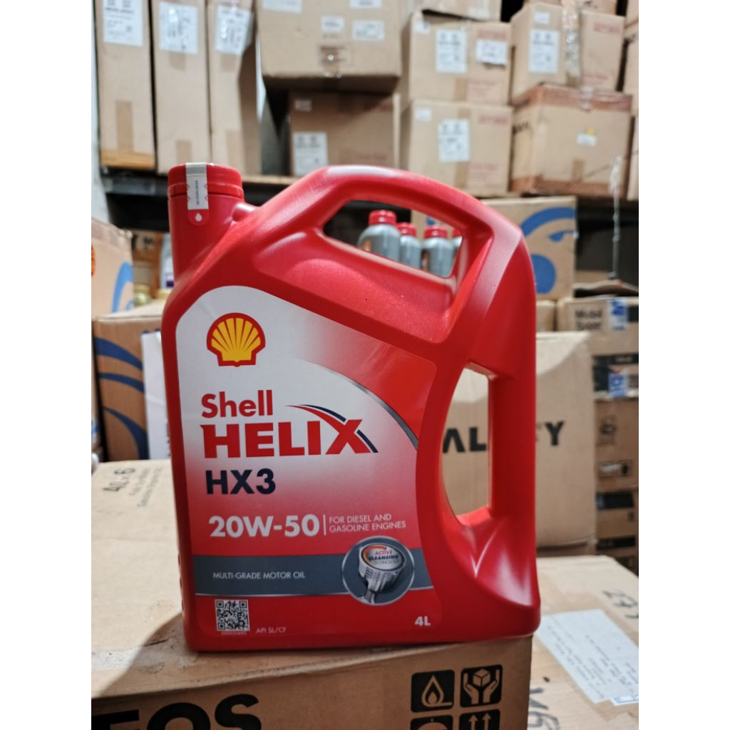 OLI MESIN MOBIL SHELL HELIX HX 3 -kemasan galon 4 Liter