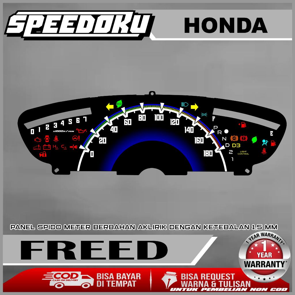 PAPAN SPEEDOMETER CUSTOM HONDA FREED
