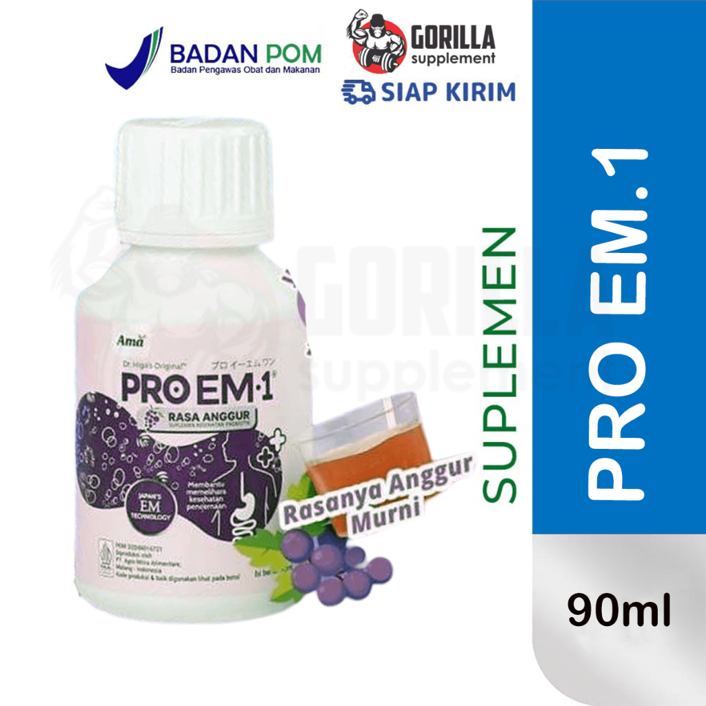 PRO EM•1 Probiotik  Rasa Anggur |Anak |Dewasa |Bakteri Baik |Pencernaan |Imun |Maag |Gerd |Usus 90ml