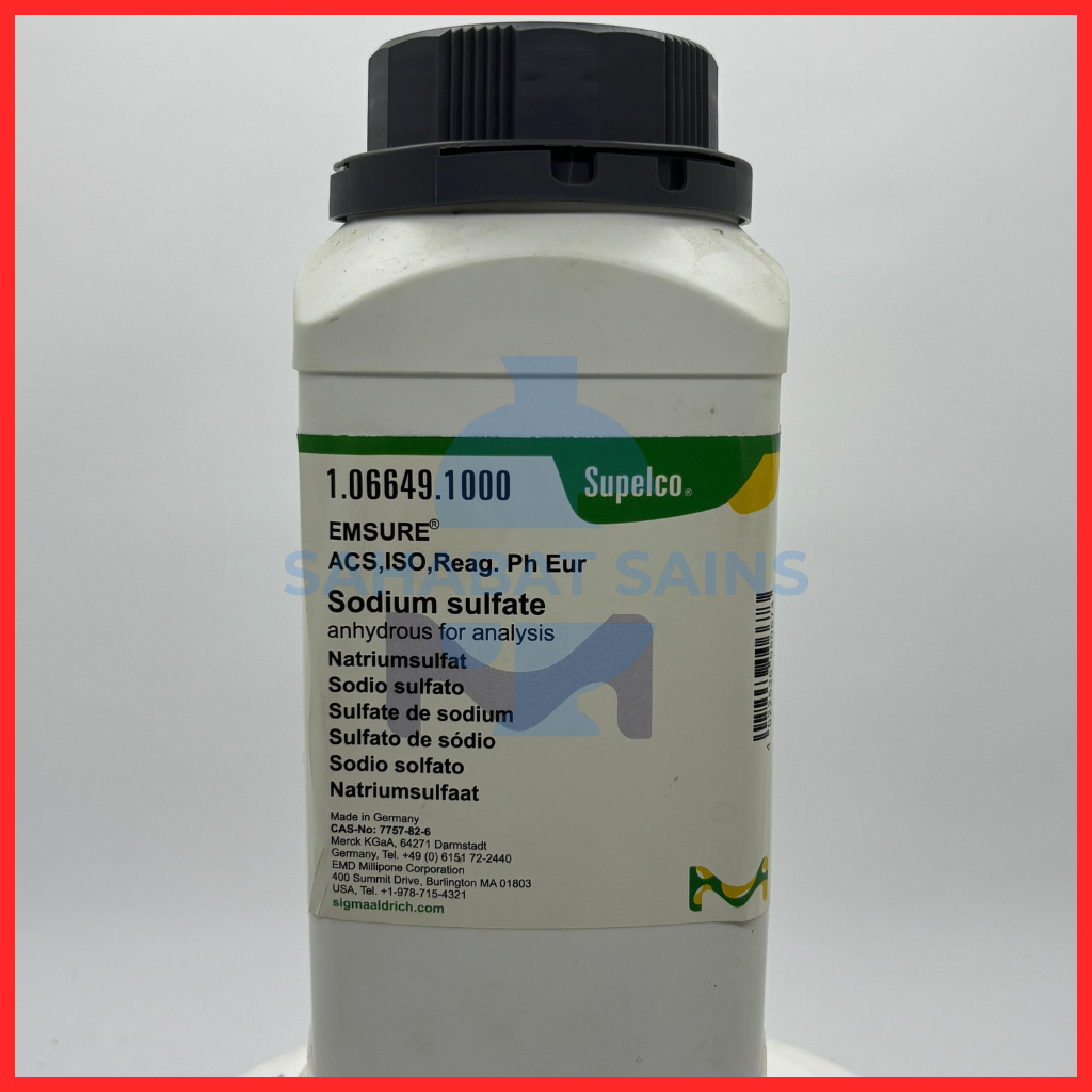 Natrium Sulfat Anhidrat Pro Analis / Sodium Sulfate Anhydrous 1Kg 106649 / Na2SO4 Pro Analisis Origi