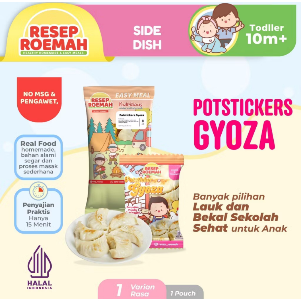 Resep Roemah Potstickers Gyoza / Makanan Anak Sehat / Kids Frozen Food / No MSG & No Pengawet