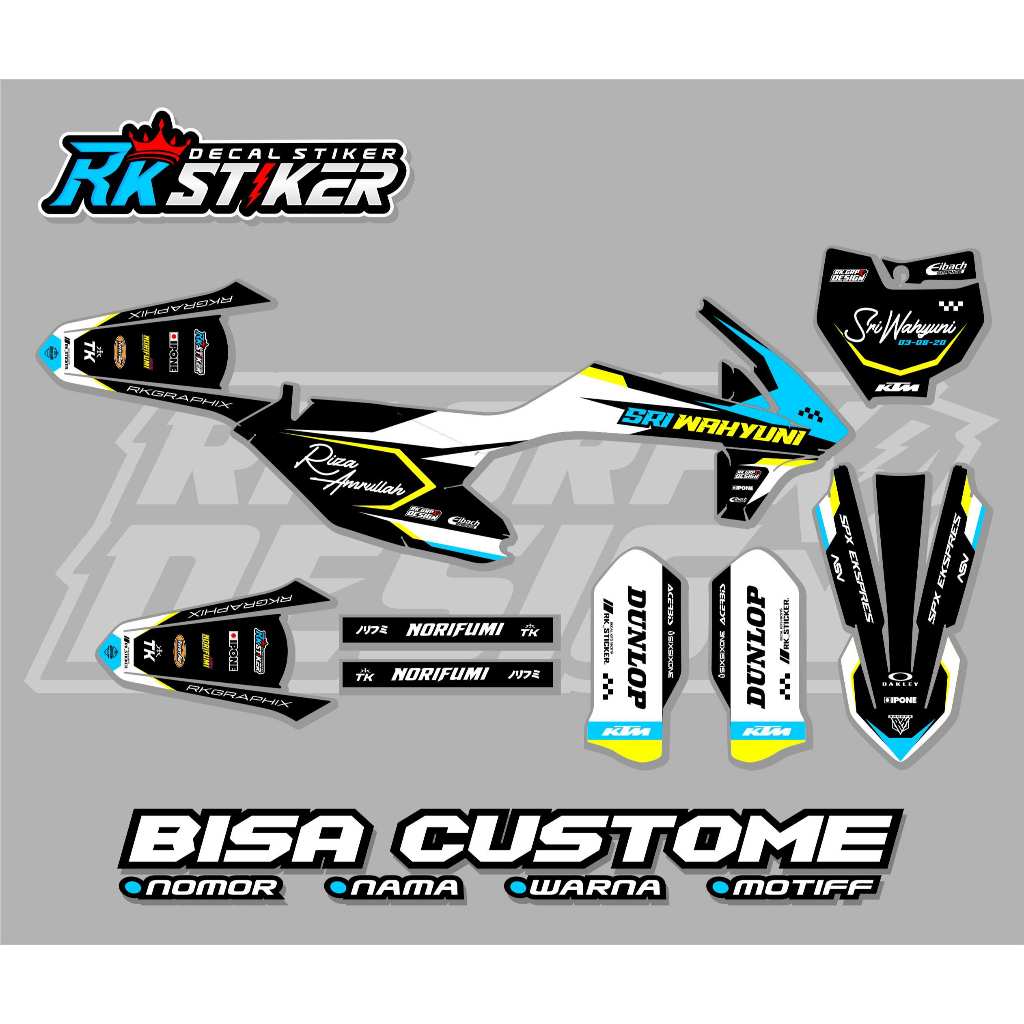 DECAL STIKER KTM 85 2020 - KTM 250 2017 - KTM 250 2020-2022 - KTM 85 2014-2016 - PREMIUM FULLBODY CU