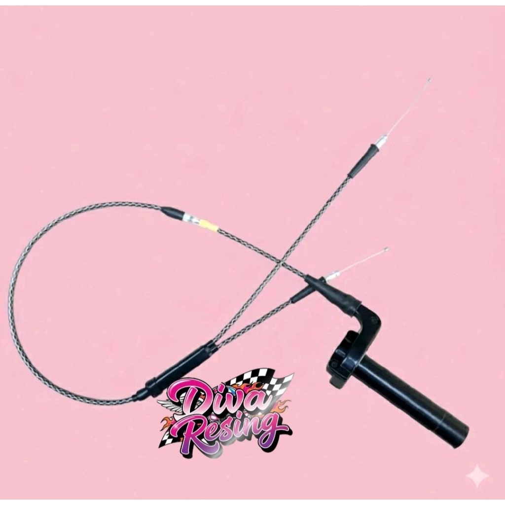 Gas spontan Ninja YZ kabel 2 cabang full karbon pnp Ninja R RR S SS