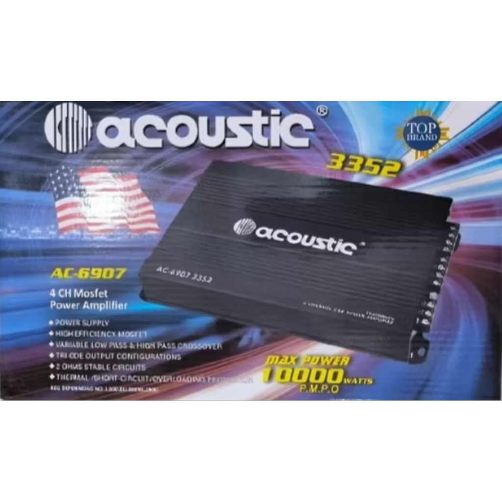 Power Amplifier Mobil 4 Channel Acoustic AC6906 3352