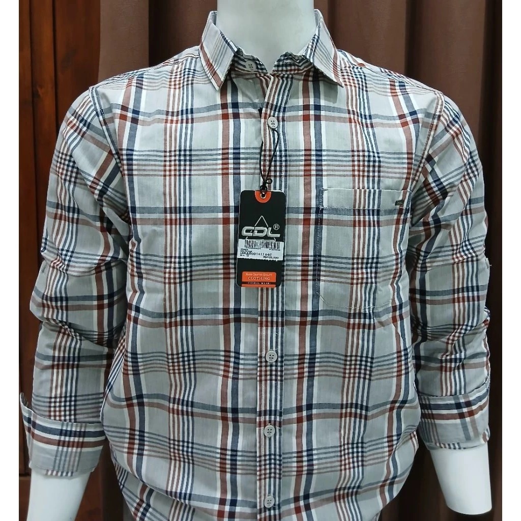 Cardinal Casual  Kemeja Pria Lengan Panjang Terbaru, kemeja distro.