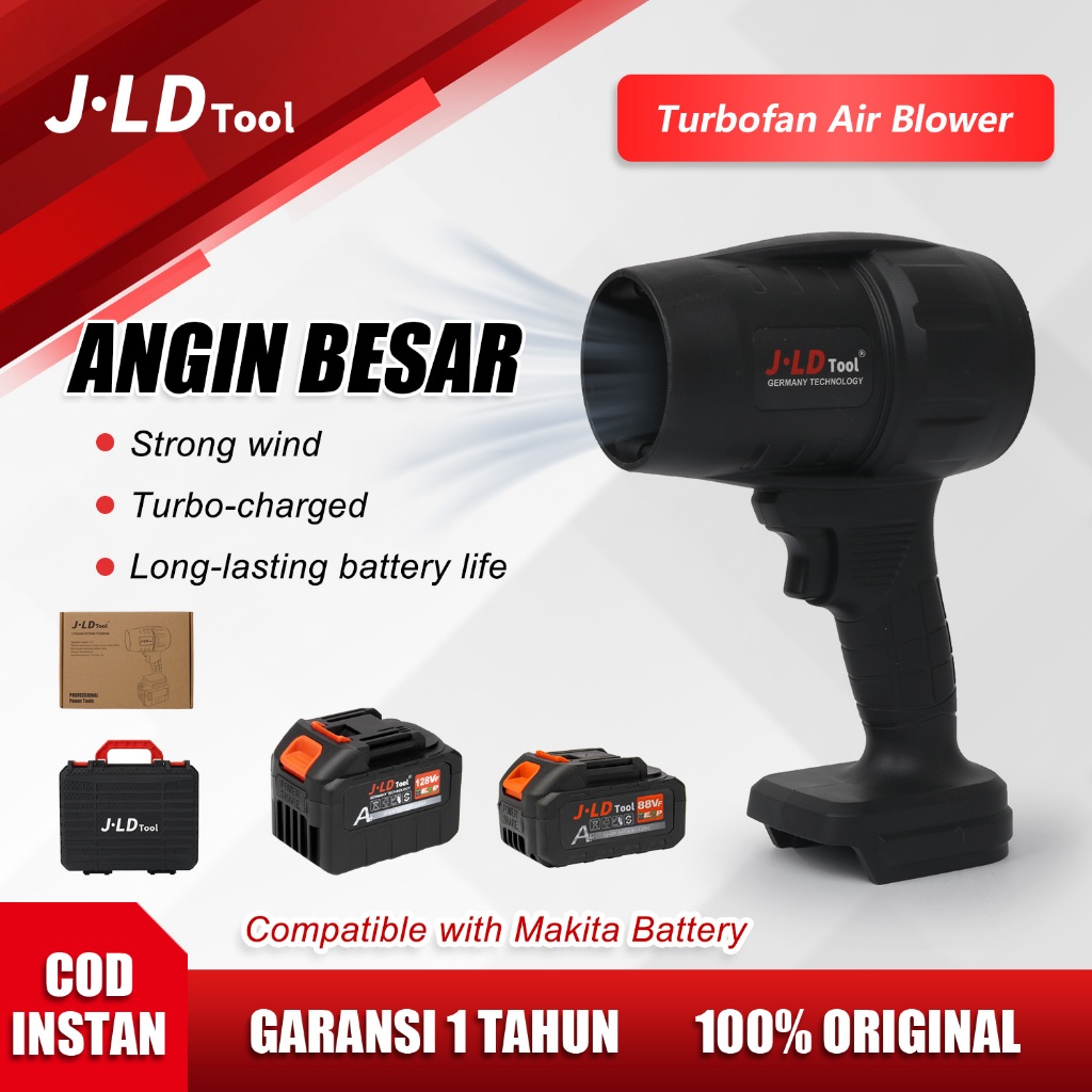 JLD Turbofan Air blower turbo fan jet blower 128V 88V Baterai litium Turbo Blower Mini Cordless Angi