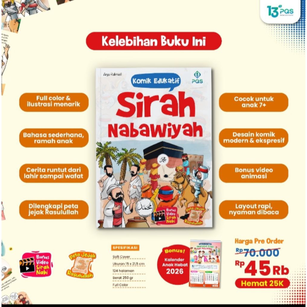 Komik Sirah Nabawiyah bonus kalender
