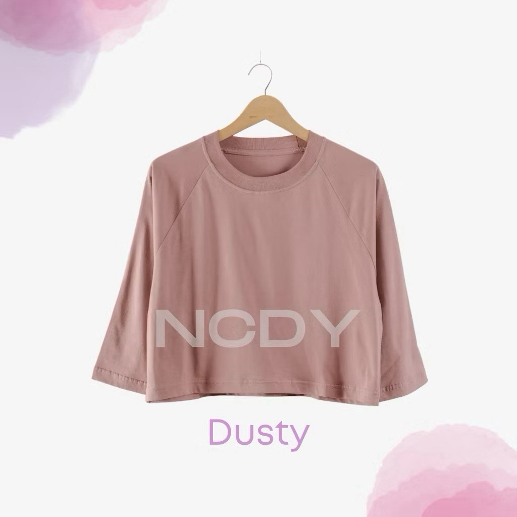 Preloved Baju Crop Lengan 3/4 NCDY