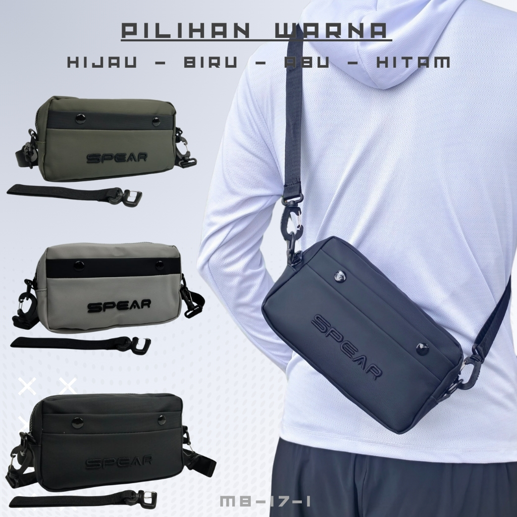 SPEAR  Tas Messenger Tas Genggam Pria Unisex Tas Bahu Hand Bag Impor MB-17-1