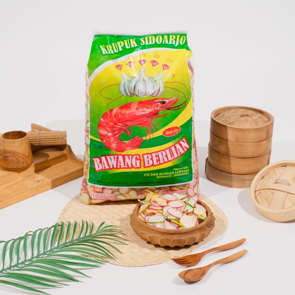 Kerupuk Mentah / Kerupuk Bawang / Krupuk Bibir / Kerupuk Bawang Bibir / Poleng / 5 kg