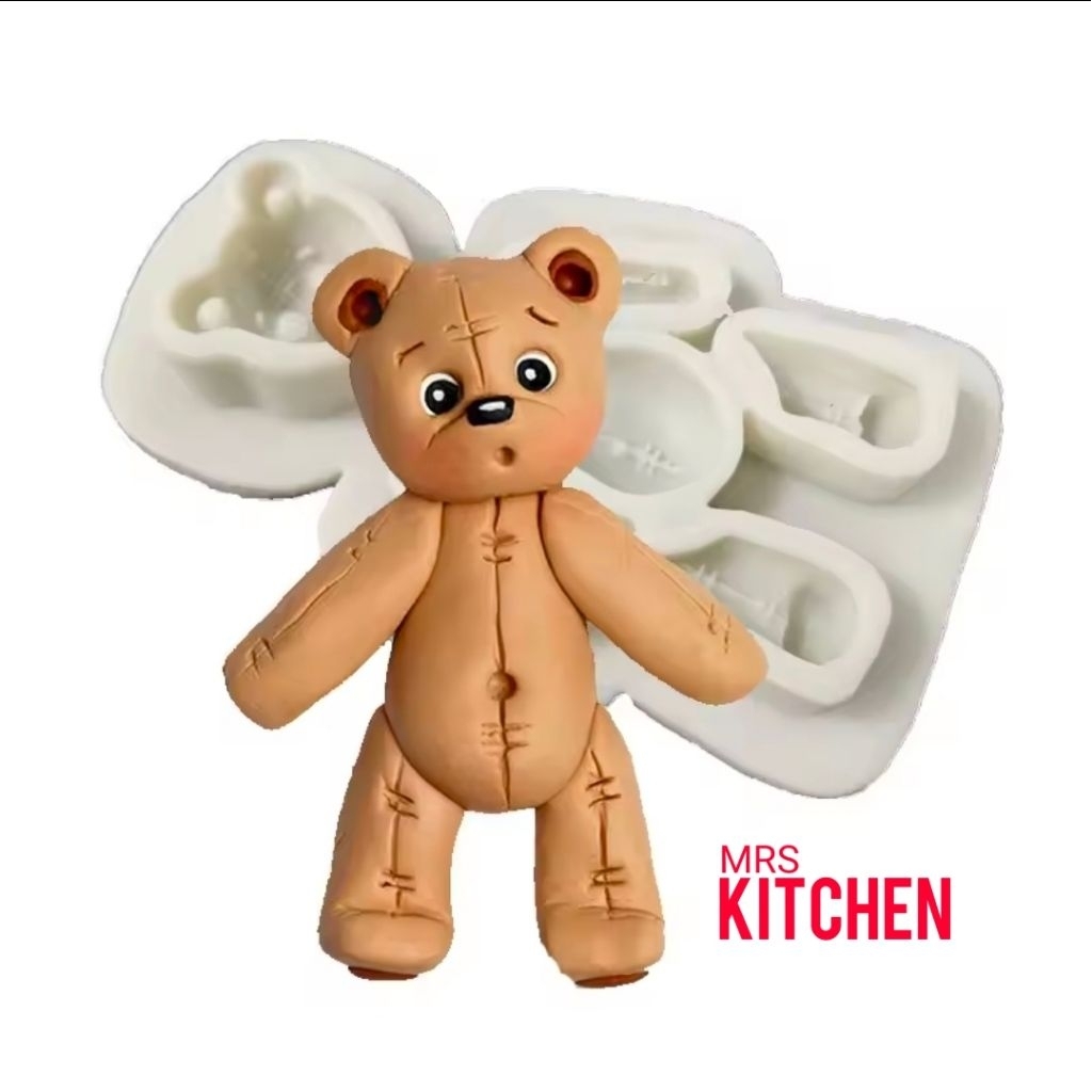 CETAKAN SILIKON BONEKA BERUANG FULL BODY TEDDY BEAR STUFFY DOLL CLAY FONDANT SILICONE MOLD