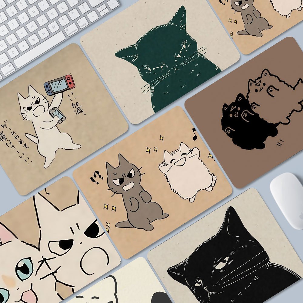 Mousepad 26*21cm Mouse Pad Anti Selip Desk Mat Large MousePad Long Mouse Pad Komputer Animal Cat Jap