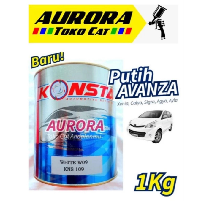 Cat Mobil Putih Avanza Xenia KONSTA White W09 1Kg Cocok Untuk Mobil Toyota Daihatsu Avansa Senin Cal