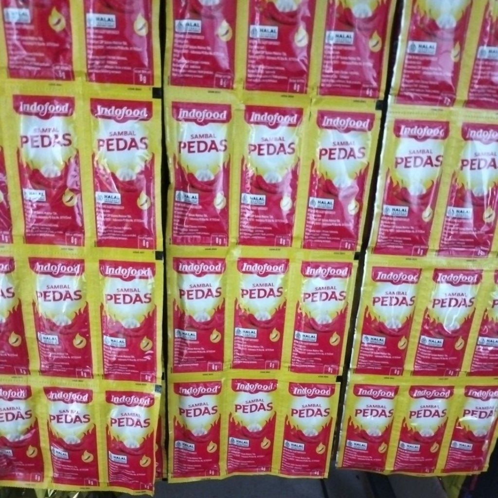 SAOS PEDAS RENTENG INDOFOOD.SAOS PEDAS