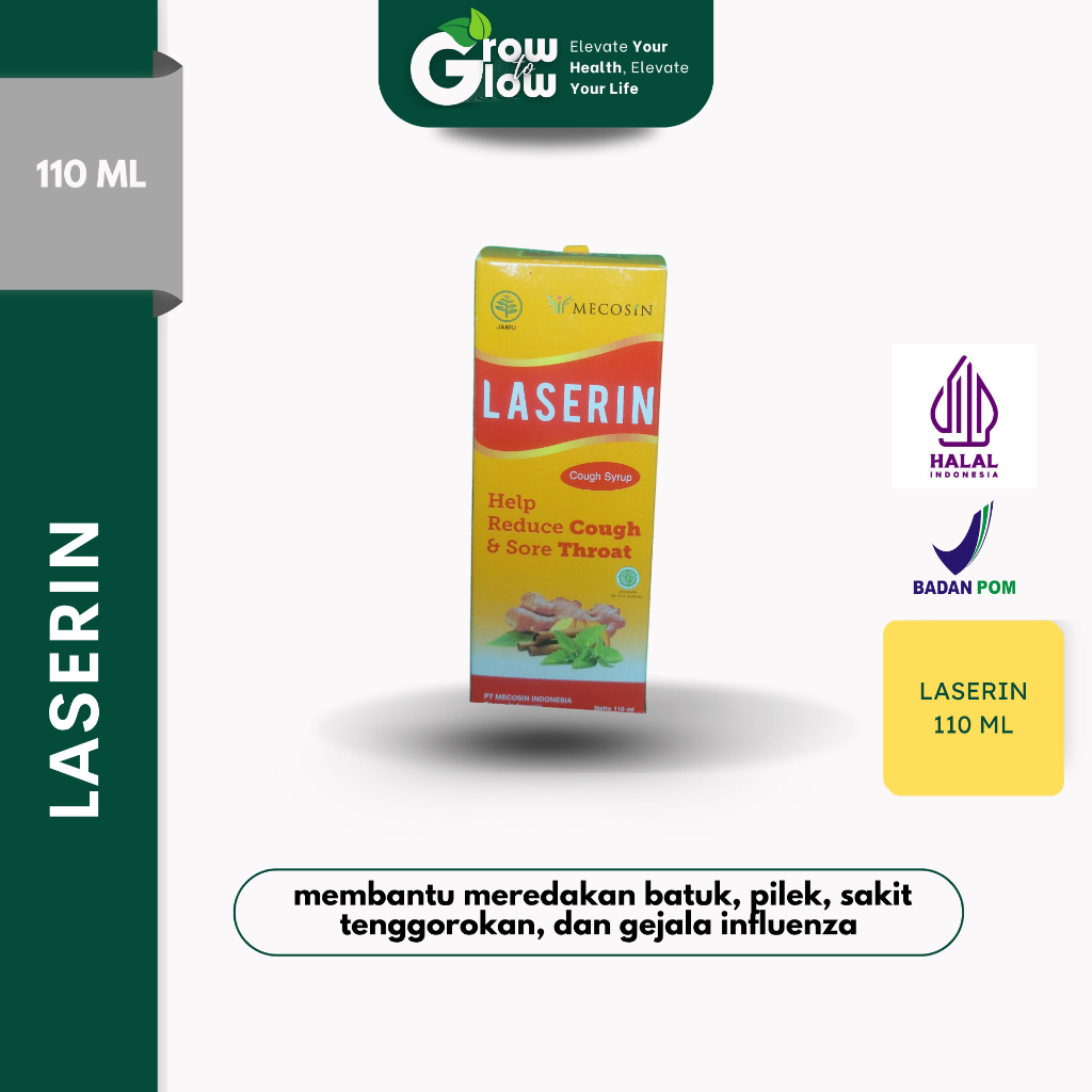 Laserin Syrup 110 ml – Obat Batuk Herbal untuk Meredakan Batuk, Pilek, dan Sakit Tenggorokan