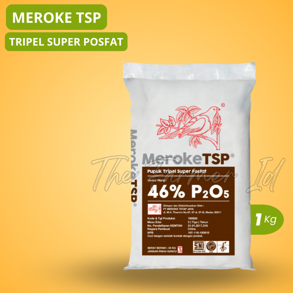 Meroke TSP 46 Repack 1 Kg - Pupuk TSP 46 Fosfat P2O5 Untuk Pembuahan