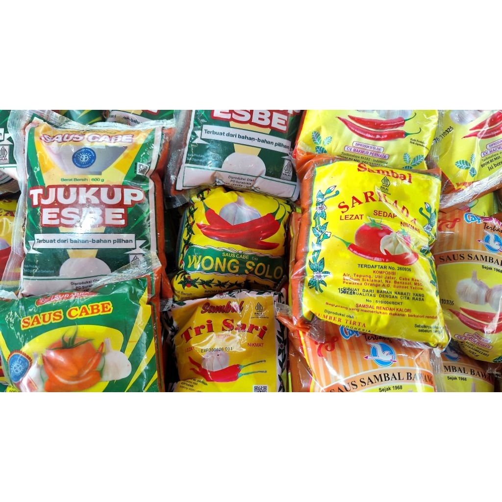 Saos Cabe Wong Solo, SaosSwan, Saos Sarilada, Saos Sedap Sb, Saos Tjukup esbe, Saos Trisari