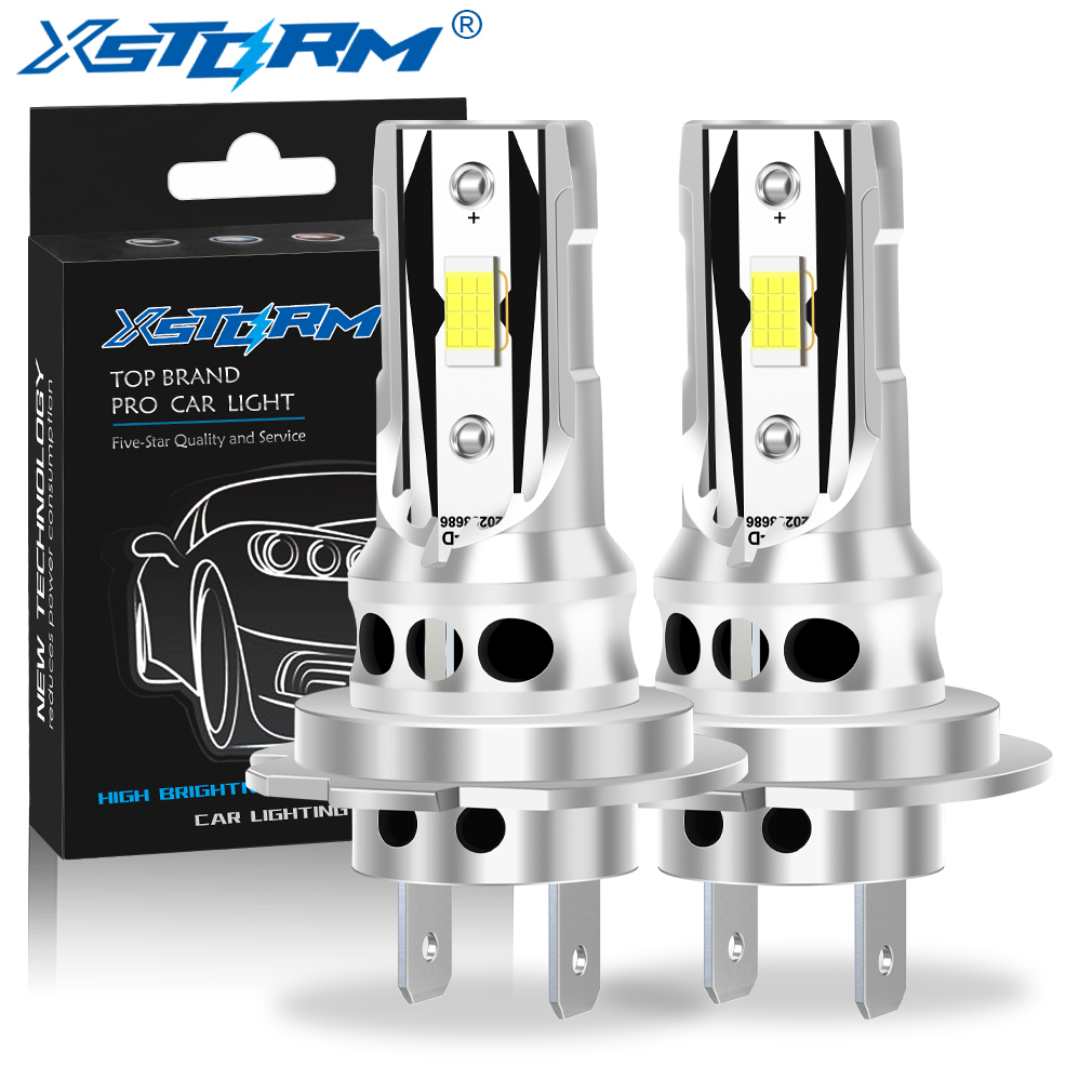 XSTORM 2PCS H7 LED Headlights 25000lM 80W Canbus Bebas Kesalahan Lampu LED Otomotif Chip CSP Sinar T