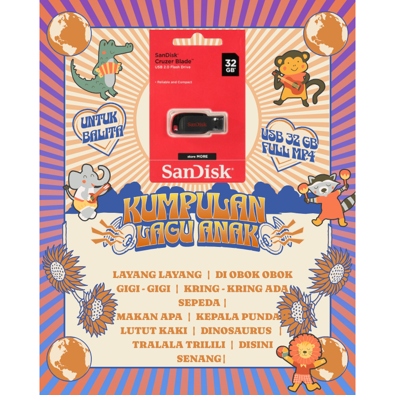 USB adata flash drive | flash disk 32 full lagu anak anak mp4 tanpa Ytub