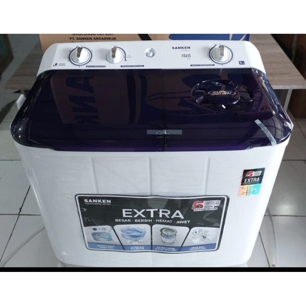 MESIN CUCI 2 TABUNG 9 KG TW 9220