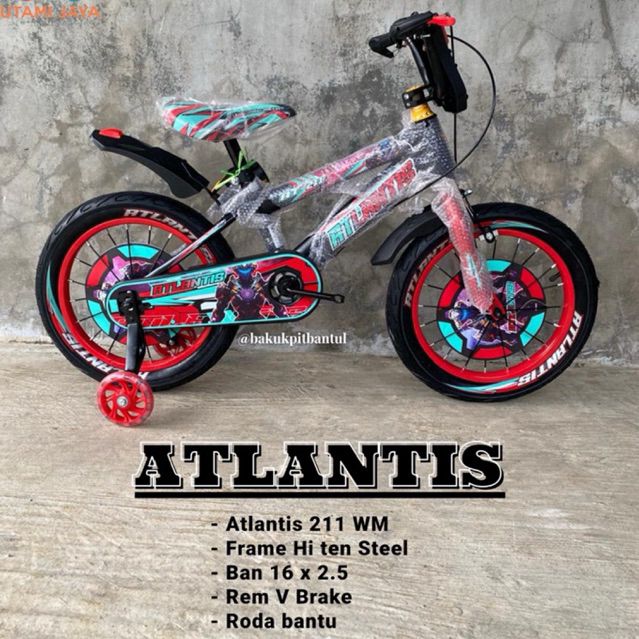 Sepeda Anak cowok BMX ring 16 Atlantis ban Jumbo ukuran 16 inch / Sepeda Bmx ring 16 | Sepeda Anak R
