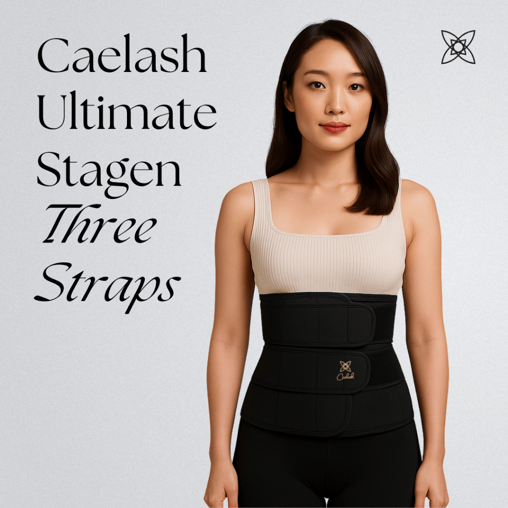 Caelash 3Straps Stagen Waist Trainer/Caelash Stagen 3 Straps/Korset Pelangsing dengan Zipper