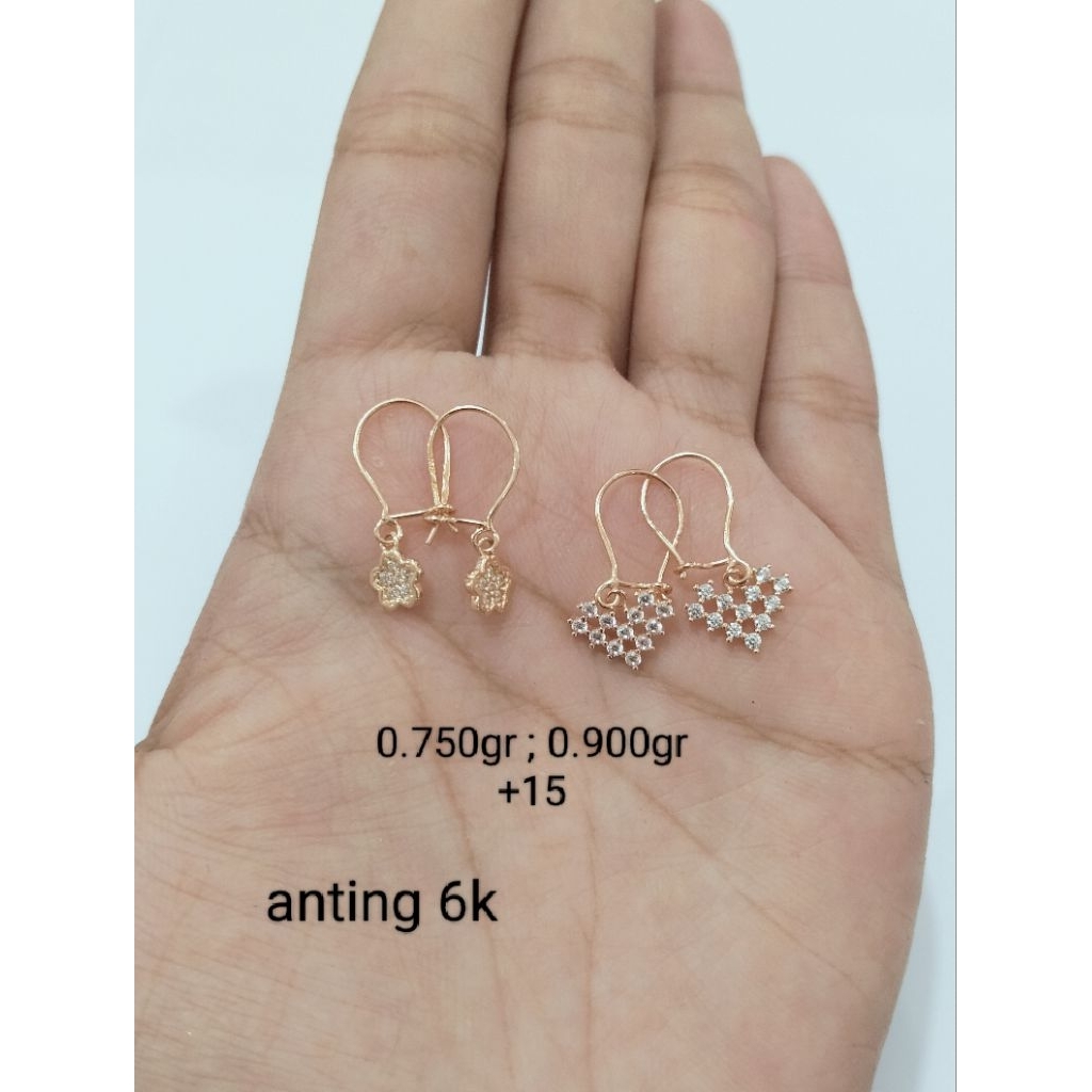 anting emas 6 karat