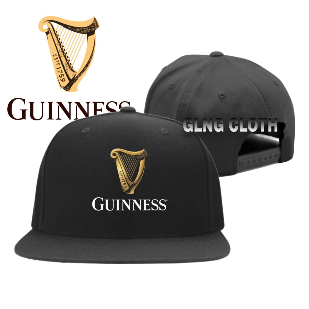 Topi Snapback GUINNESS - Snapback Hat Caps Casual - Topi Snapback Hiphop Pria Wanita