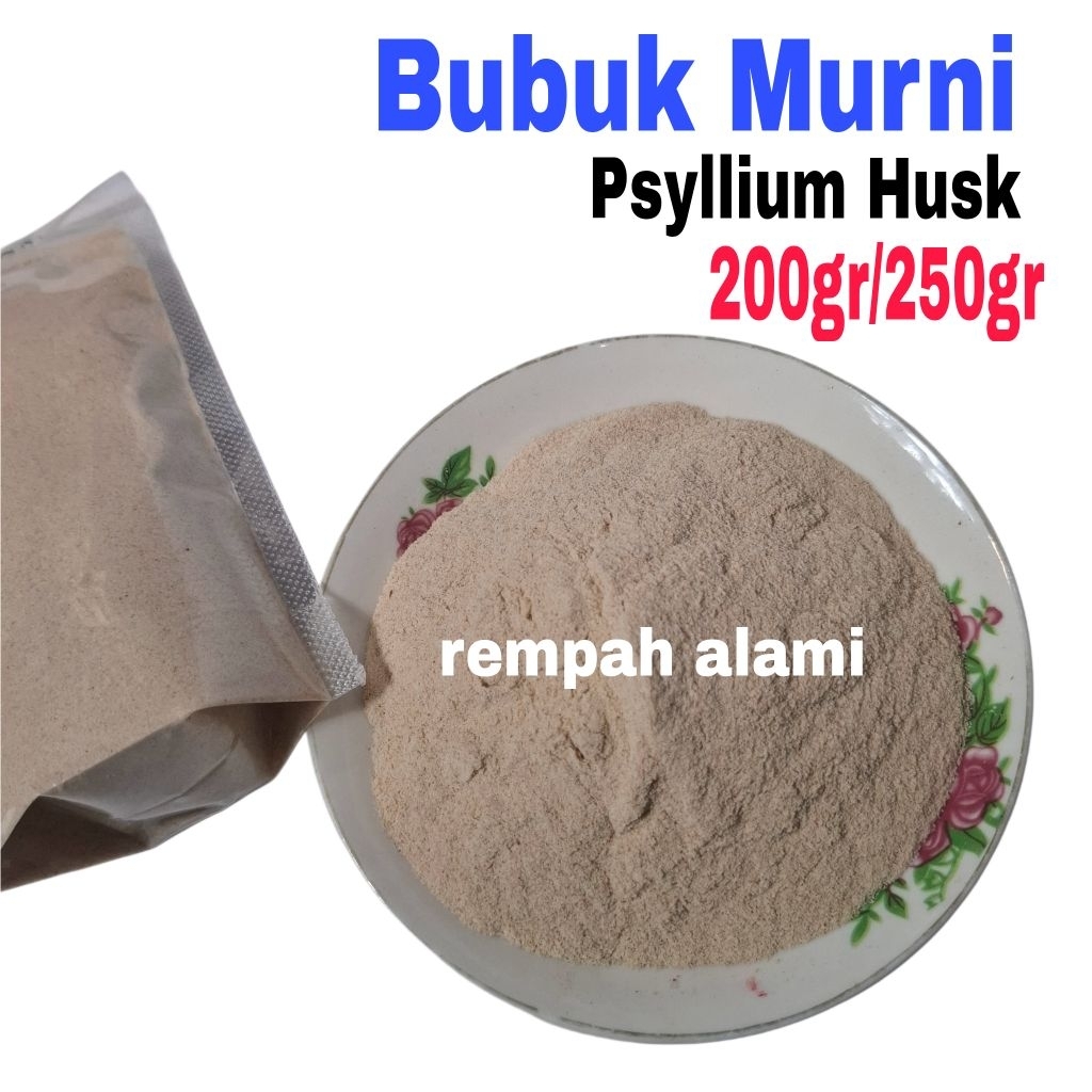 Psyllium Husk Powder / Bubuk Murni Psyllium Husk Powder 200/250gr