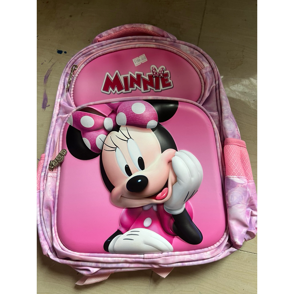 tas ransel sekolah anak minie mouse hsd 3 ruang