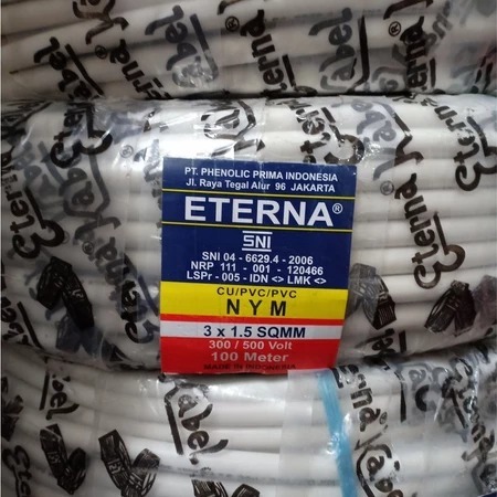 Eterna Kabel Kawat Tembaga NYM 3x1.5 100m